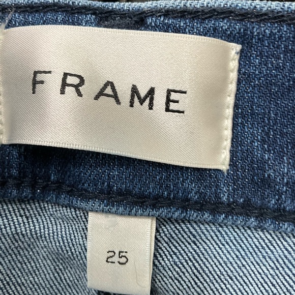 FRAME Le Slim Palazzo High Rise Wide Leg Jeans Loner Wash Size 25 - Picture 4 of 6